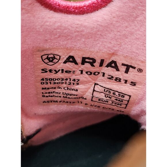 Ariat Steel Toe Work Boots Western Style Women's 6.5 - Picture 6 of 9